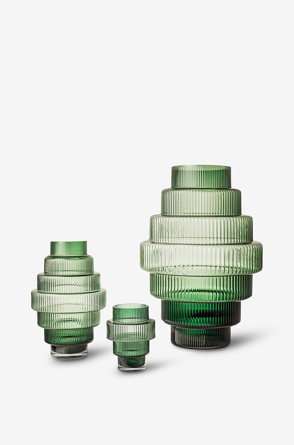 POLS POTTEN Vase en verre Steps - L Maison VERT 2