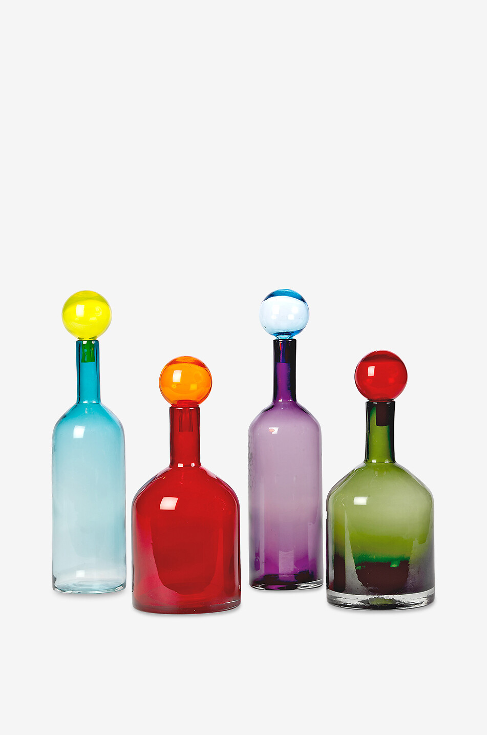 Bubbles and Bottles - L - set of four glass bottles