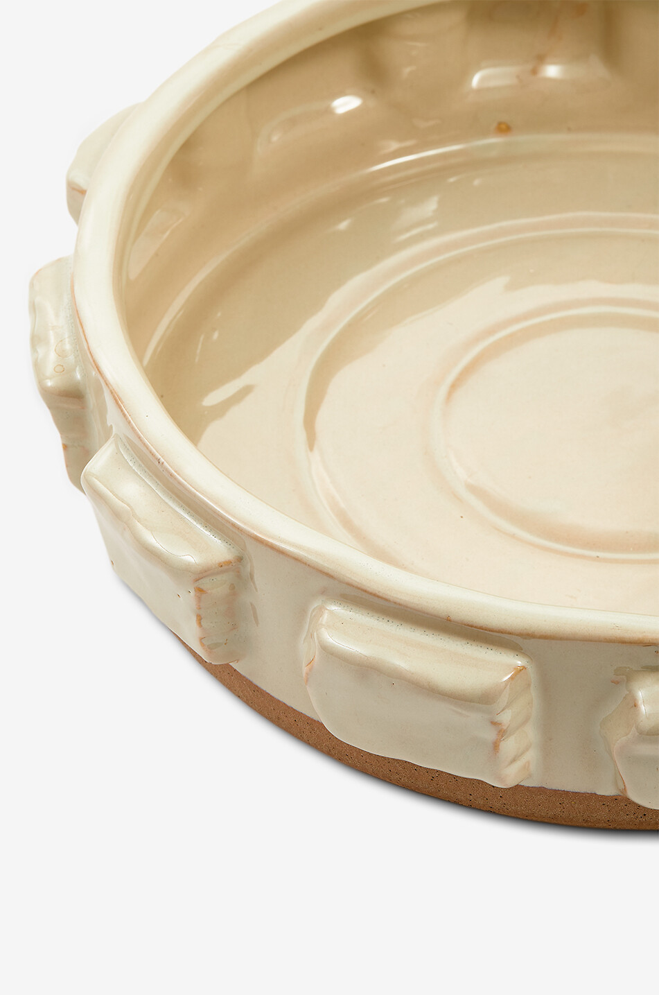 POLS POTTEN Structure glazed stoneware decorative bowl Home WHITE 2