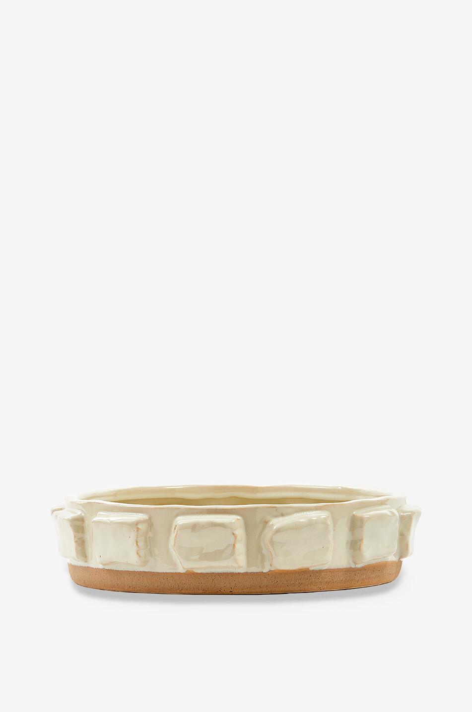 POLS POTTEN Structure glazed stoneware decorative bowl Home WHITE 4