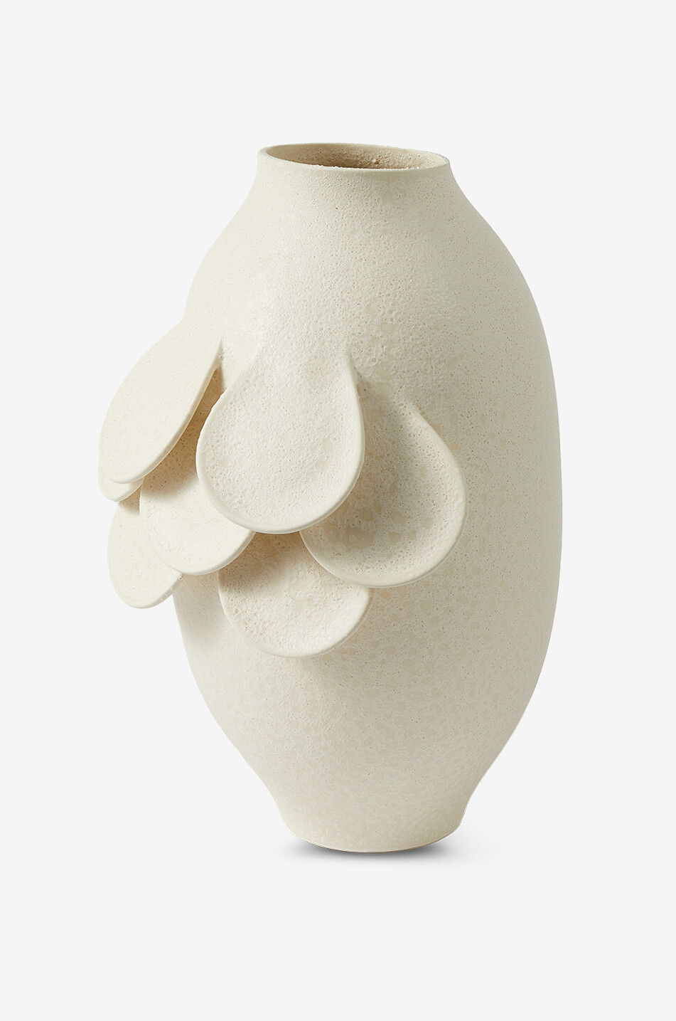 POLS POTTEN Steinzeug-Vase Quillie - M Haus WEISS 2