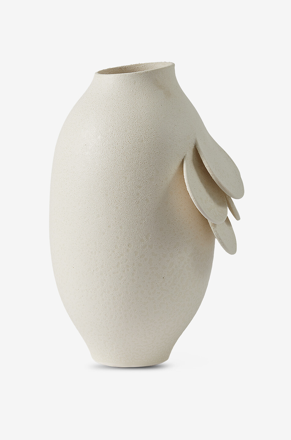 POLS POTTEN Steinzeug-Vase Quillie - M Haus WEISS 5