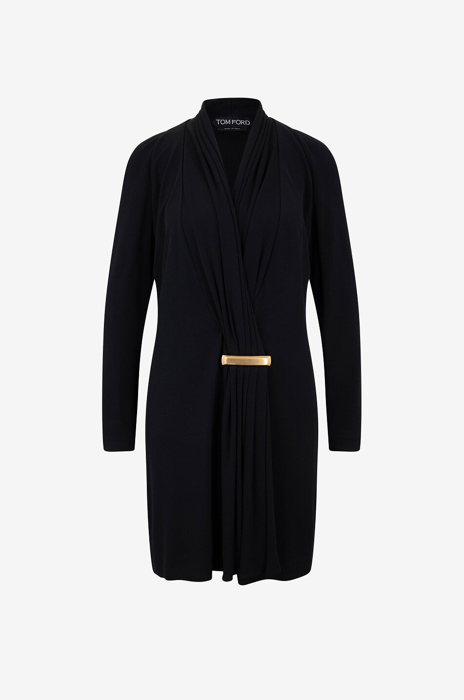 TOM FORD Drapiertes Minikleid in Wickeloptik mit Spange Damen SCHWARZ 1