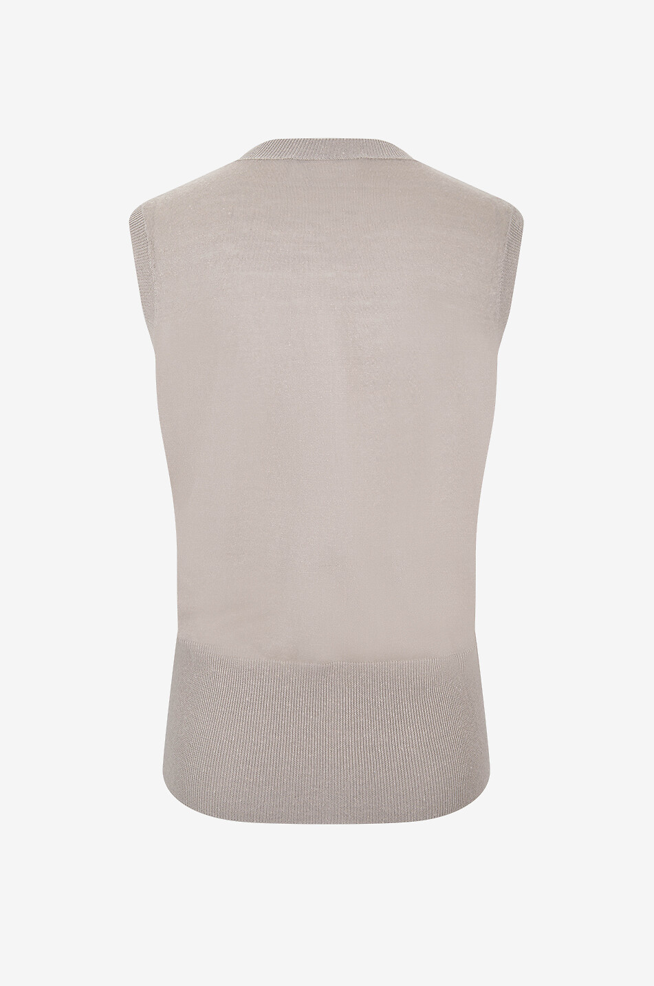 Feiner ärmelloser Pullover aus Baumwolle und Leinen