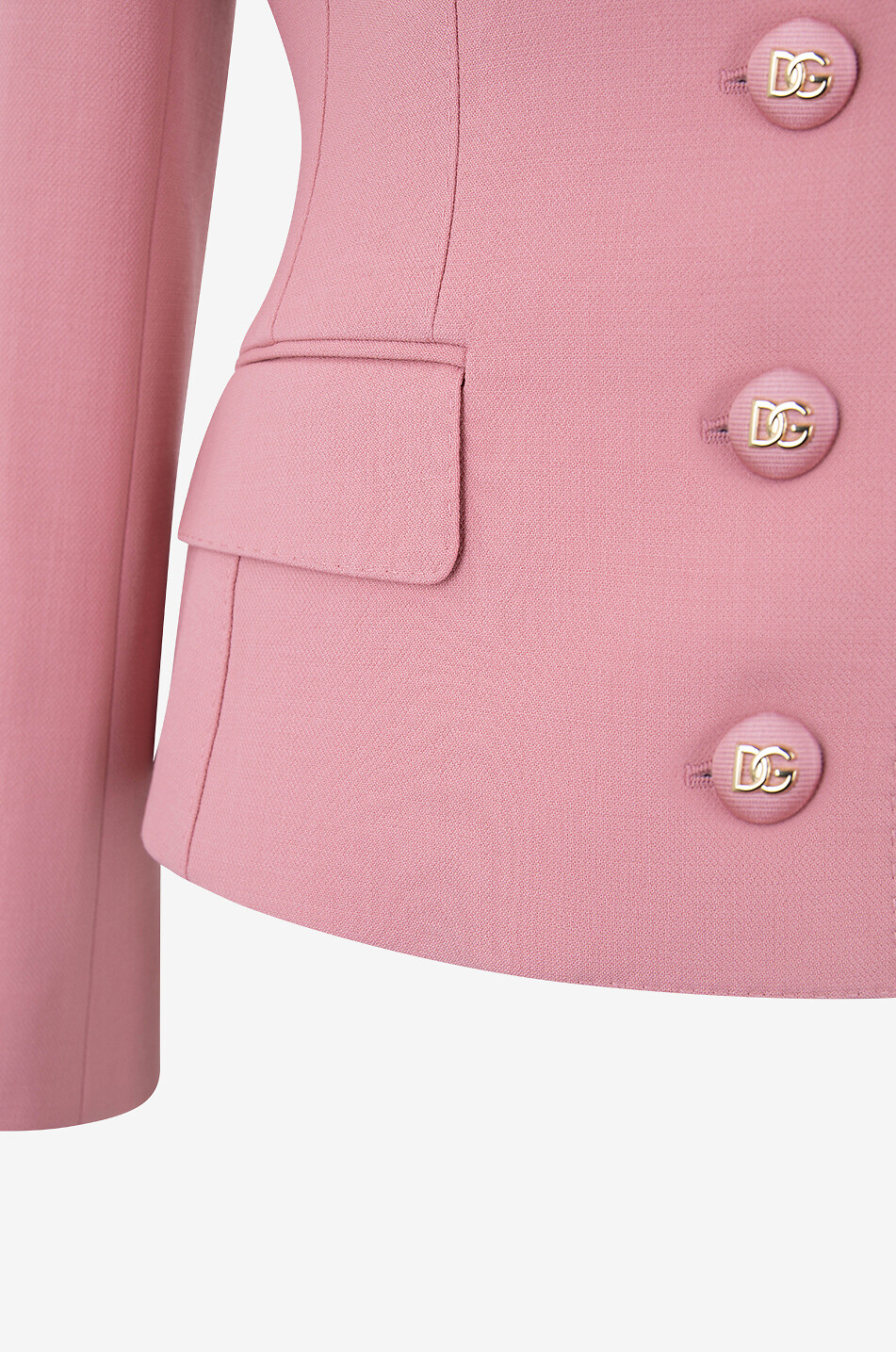 DOLCE & GABBANA Dolce single-breasted cinched wool crepe blazer Women PINK 3