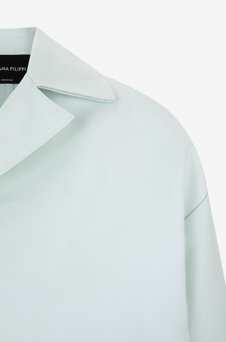 FABIANA FILIPPI Filo Diamanté Mikado cotton and silk suit jacket Women LIGHT GREEN 3