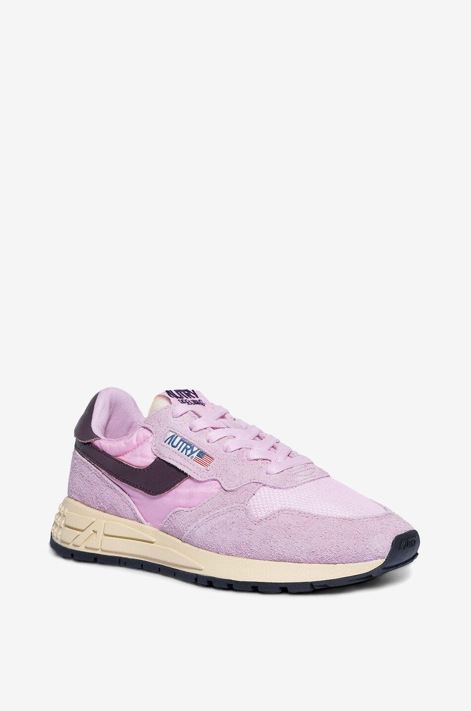AUTRY Baskets basses à lacets multi-matière Reelwind Femme VIOLET CLAIR 1