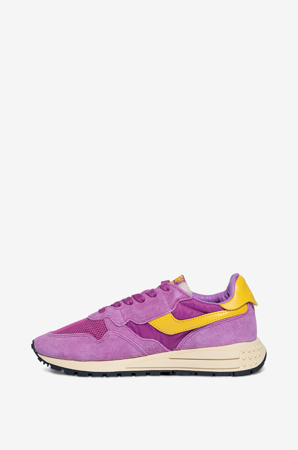 AUTRY Niedrige Materialmix-Schnürsneakers Reelwind Damen DUNKELVIOLETT 3