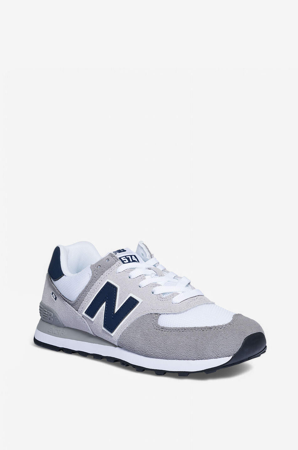 NEW BALANCE Baskets basses en daim 574 Homme GRIS 1