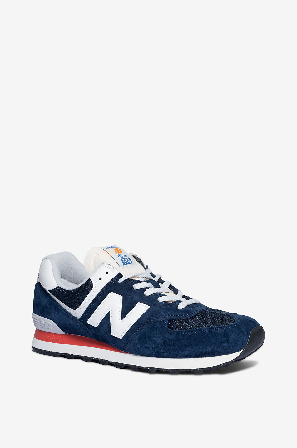 NEW BALANCE 574 suede low-top sneakers Men DARK BLUE 1