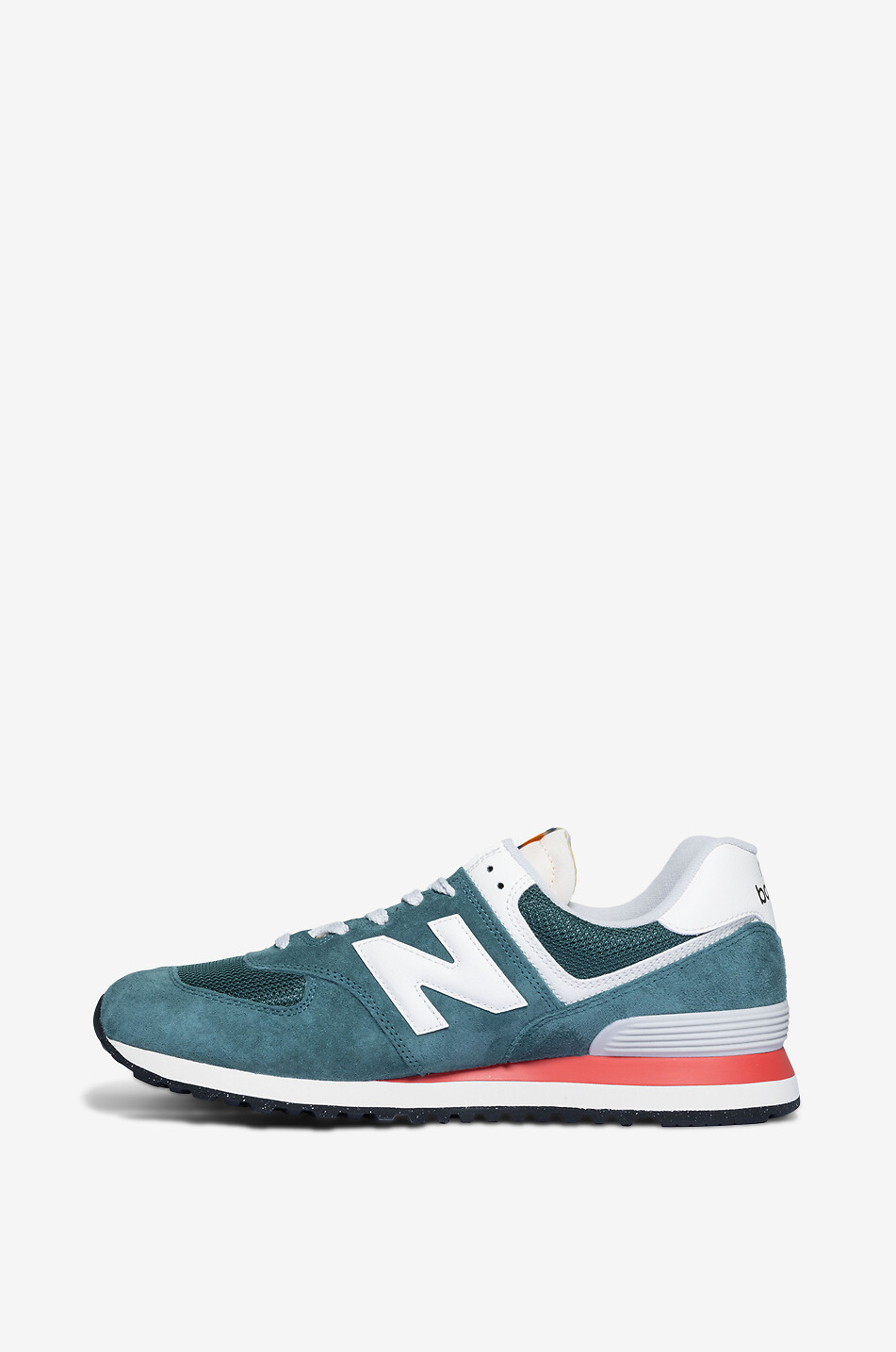 NEW BALANCE 574 suede low-top sneakers Men GREEN 3