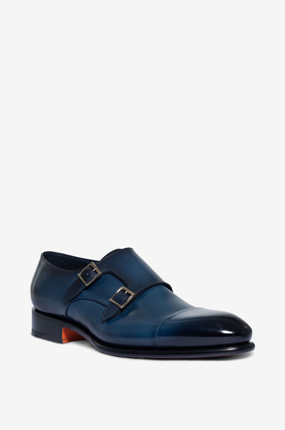 SANTONI Derbies à boucles en cuir Homme BLEU FONCE 1