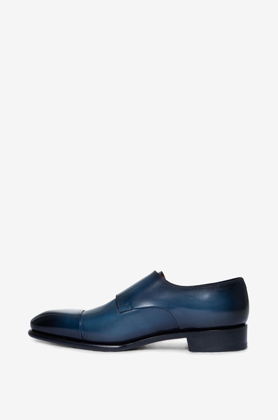 SANTONI Derbies à boucles en cuir Homme BLEU FONCE 3