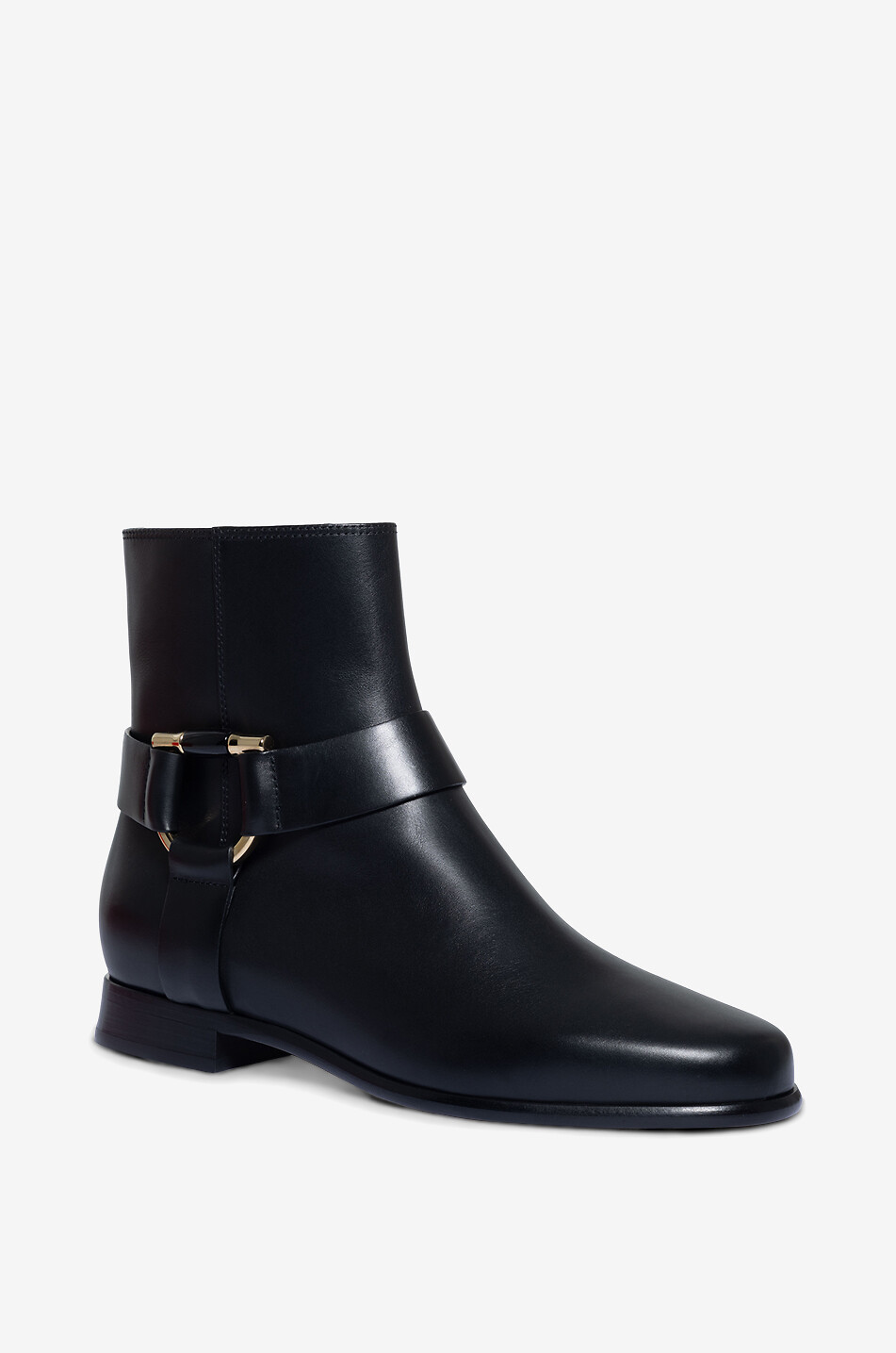 Flache Glattlederstiefeletten im Biker-Look Gaincini 20
