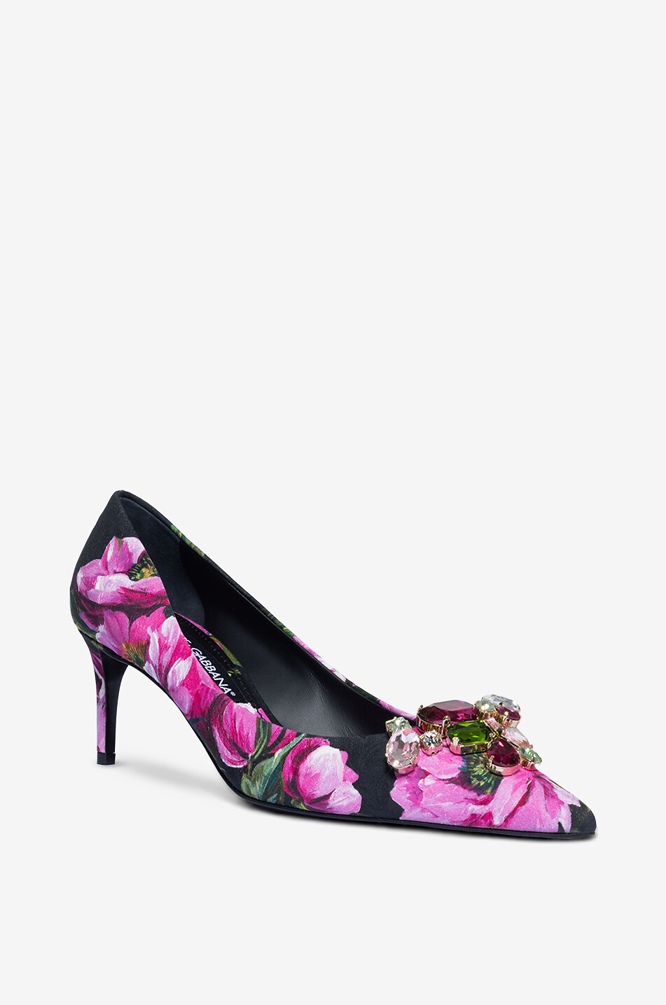 Lollo 60 magnolia printed jacquard pumps