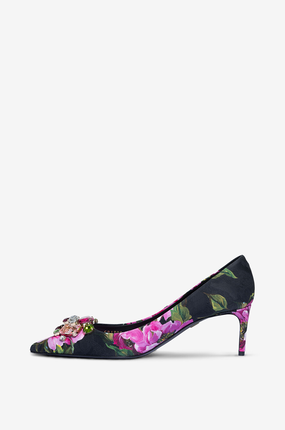 DOLCE & GABBANA Lollo 60 magnolia printed jacquard pumps Women PINK 3