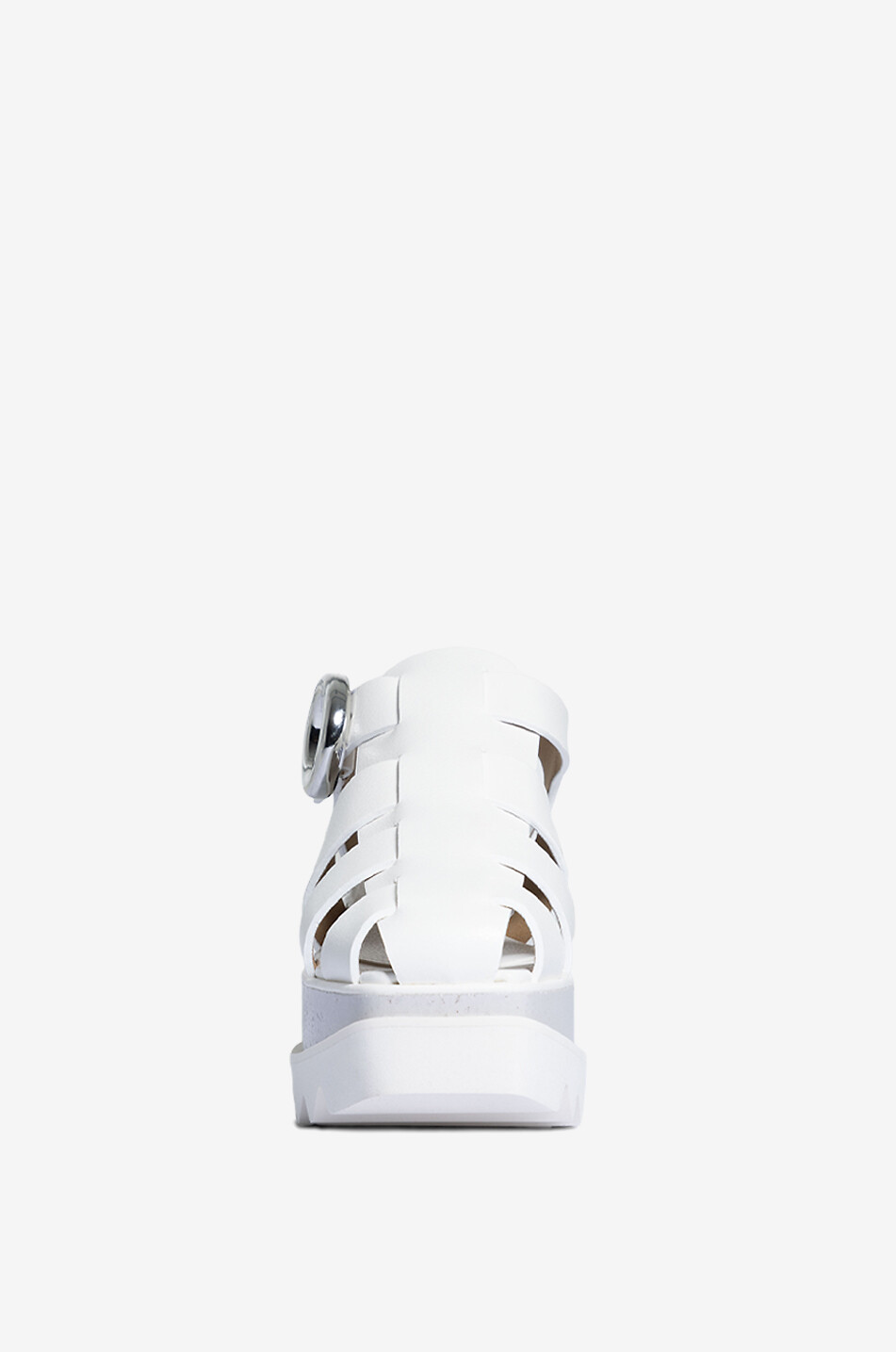 STELLA McCARTNEY Elyse 30 faux leather wedge sandals Women EGGSHELL 2