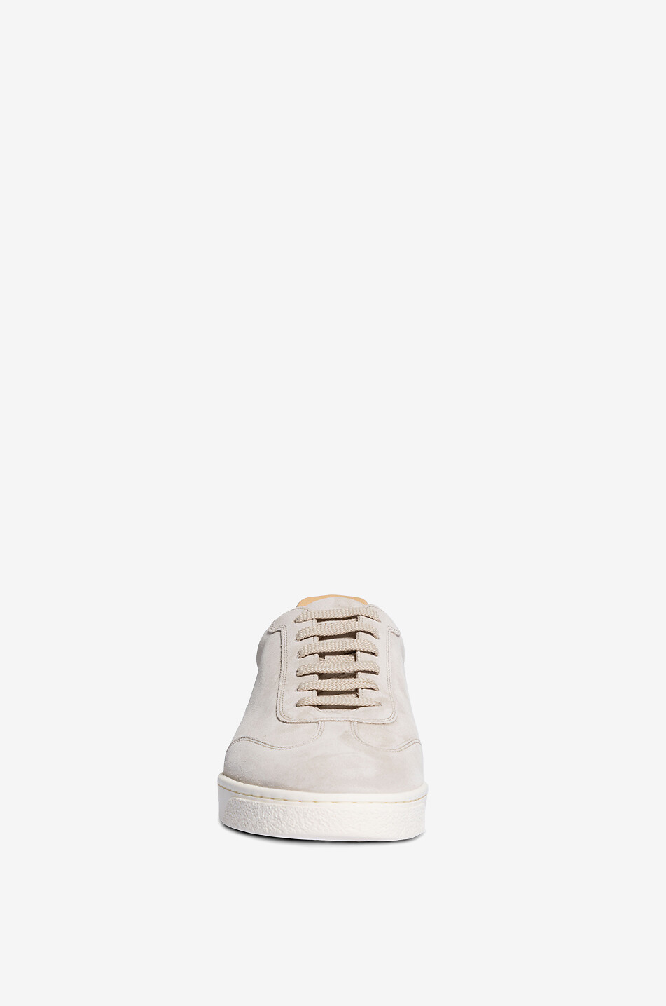 Washed suede low-top lace-up sneakers