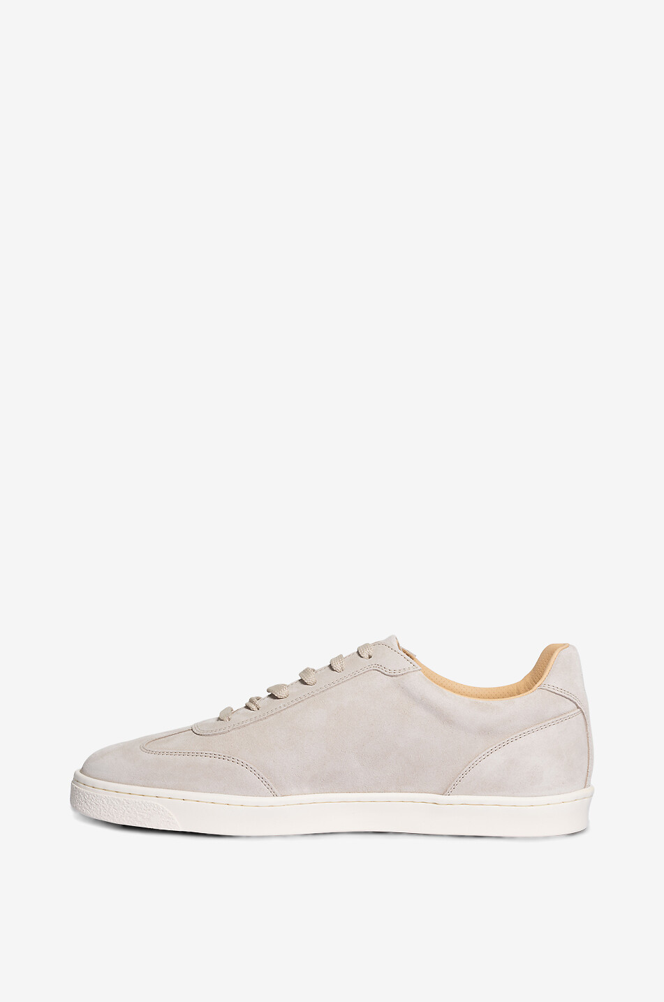 Washed suede low-top lace-up sneakers