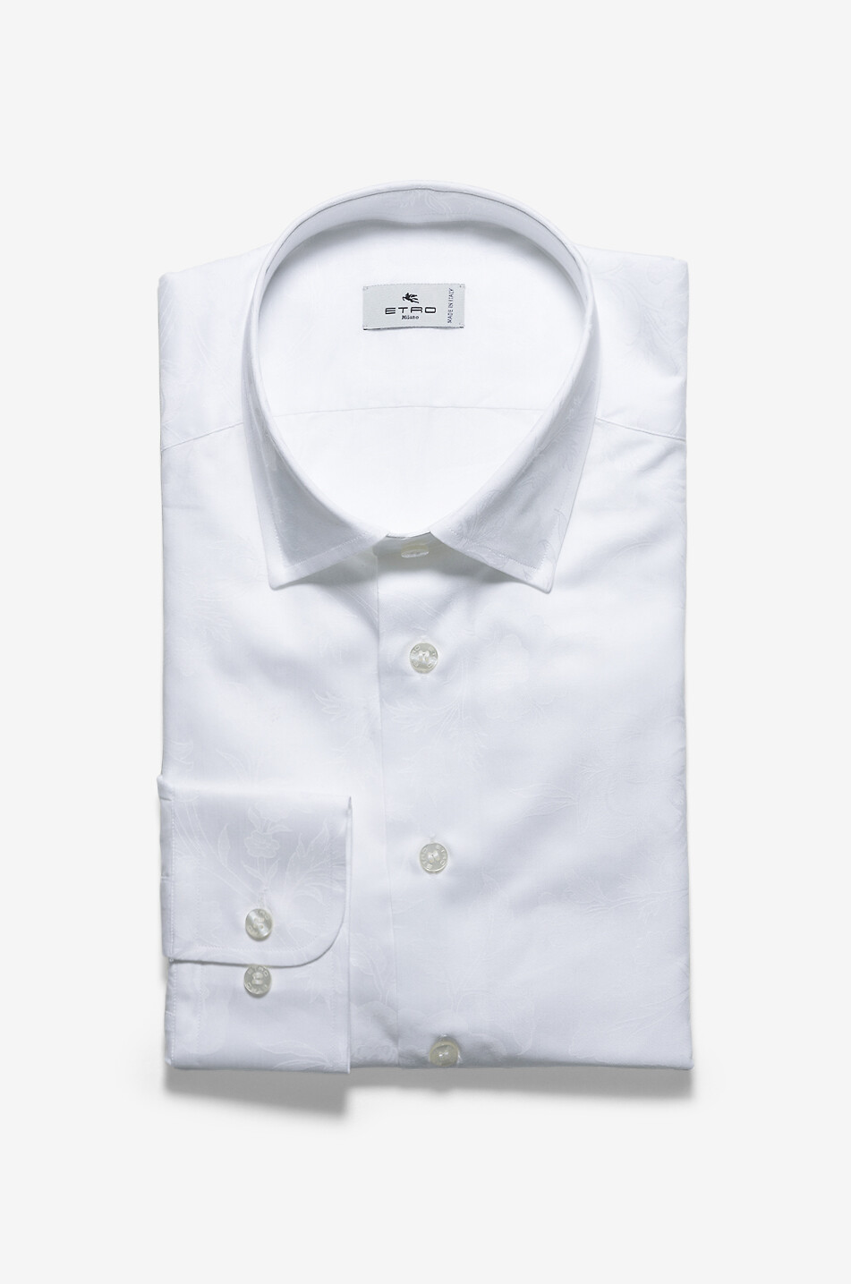 ETRO Jacquard-Hemd mit Rosenmotiv Roma Fit Herren WEISS 1