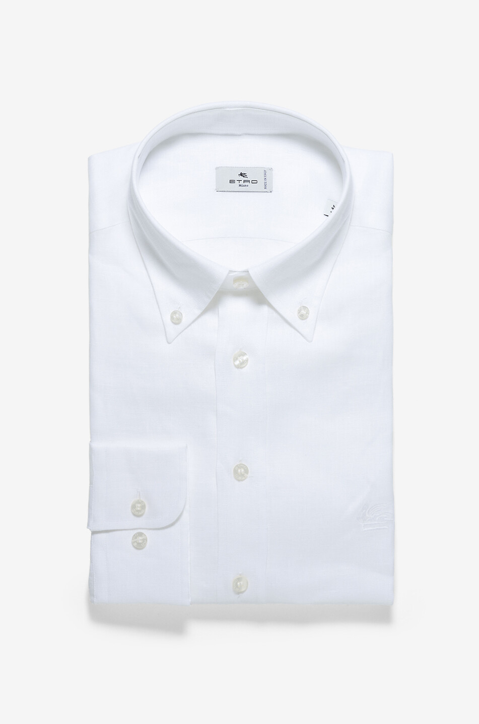 Leinentwillhemd mit geknöpftem Kragen