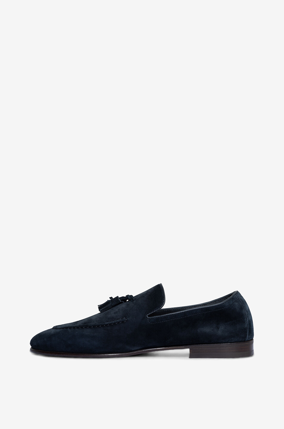 Tassel-adorned suede loafers