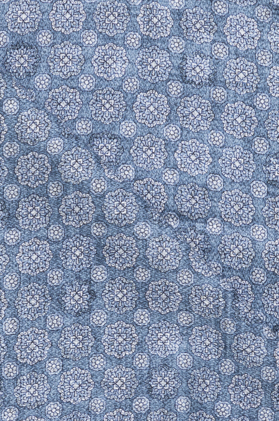BRUNELLO CUCINELLI Wendbares Seidenjacquard-Einstecktuch Paisley und Blüten Herren MITTELBLAU 2