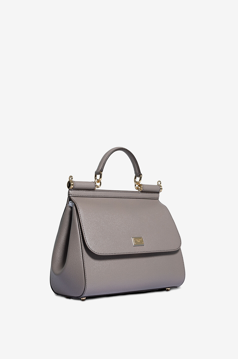 DOLCE & GABBANA Large Sicily dauphine leather handbag Women LIGHT BROWN 2