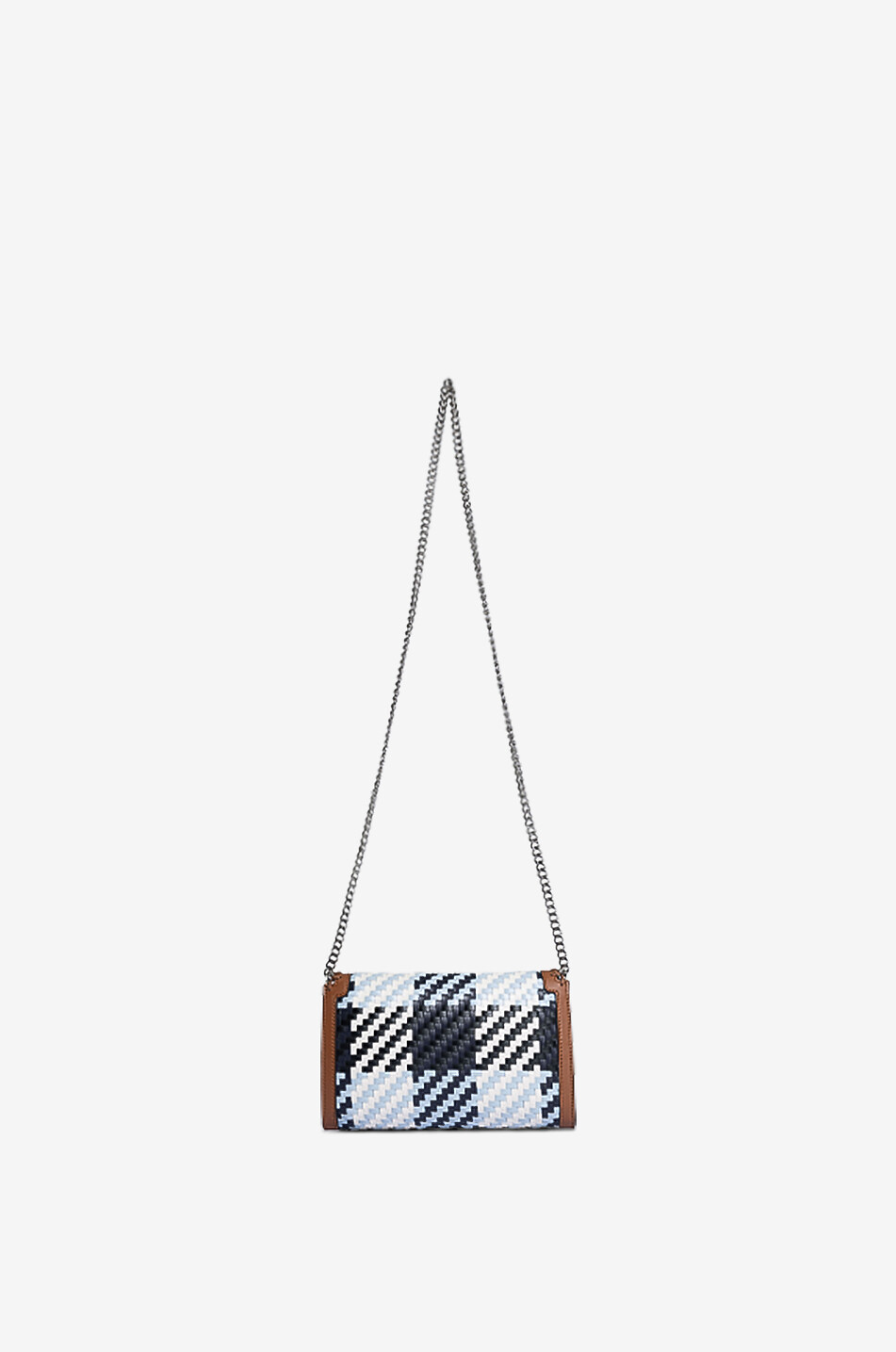 STELLA McCARTNEY Sac porté croisé tressé à carreaux Falabella Wallet Mini Femme BLEU 3