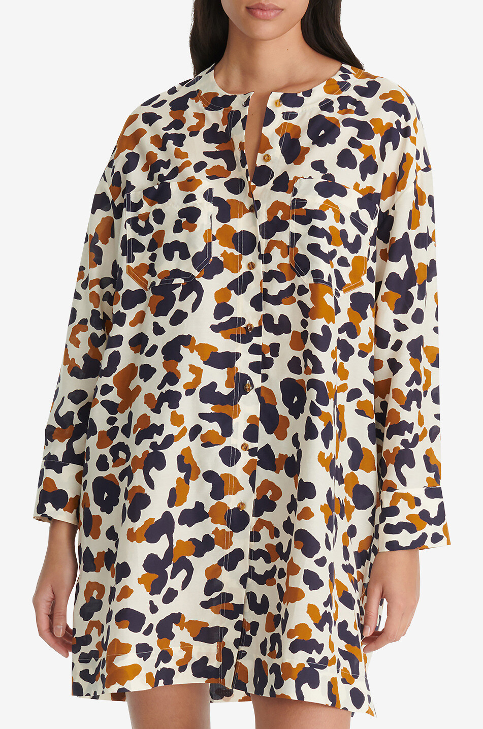 ERES Chemise oversize en coton et soie Récifs Femme MULTICOLORE 2