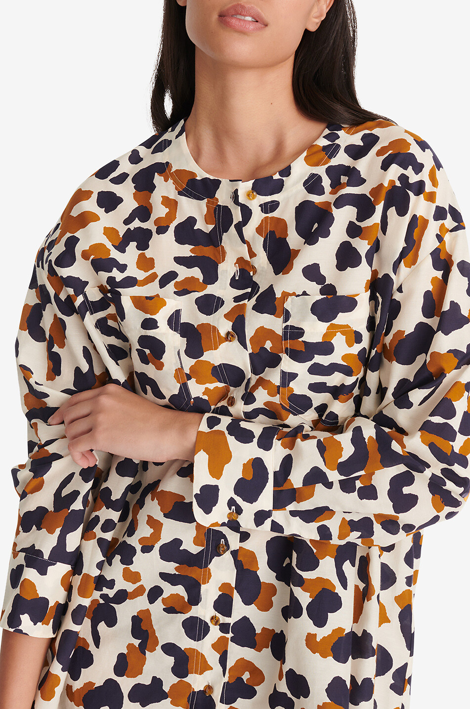 ERES Chemise oversize en coton et soie Récifs Femme MULTICOLORE 5