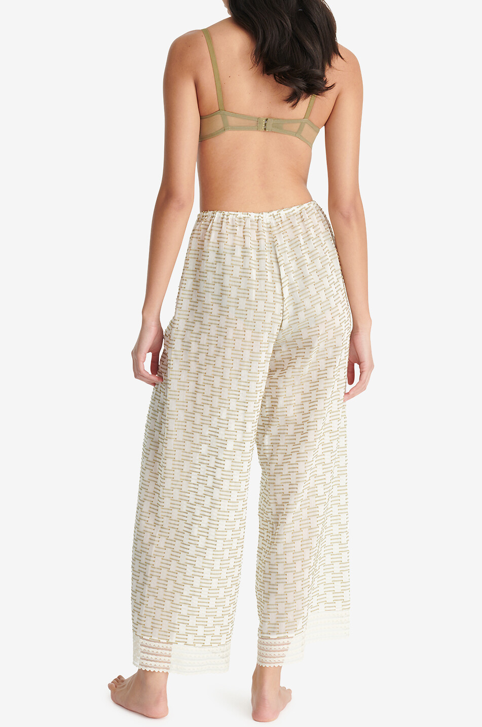 ERES Fougue jacquard and lace pyjama bottoms Women MULTI COLOURED 4