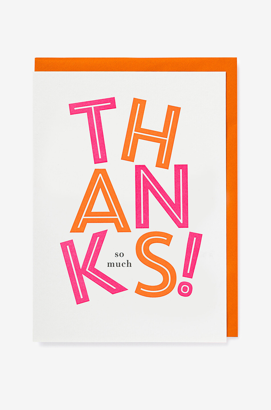ARCHIVIST Dankeskarte Bright Thanks Type Haus BUNT 1