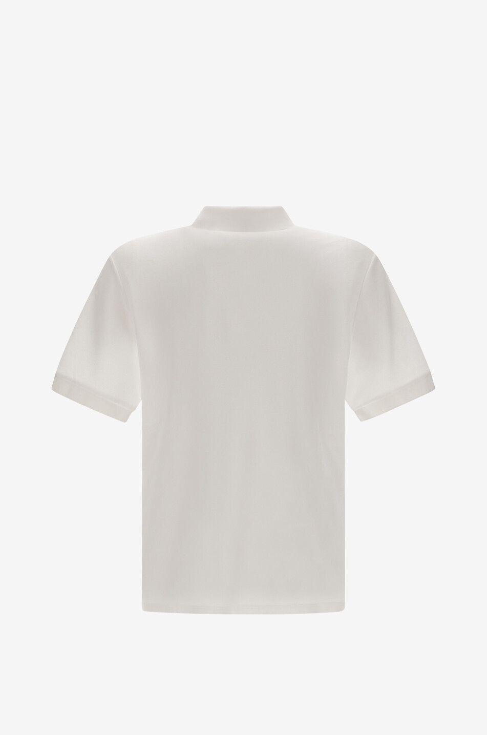 HERNO Kurzarm-Baumwoll-Polohemd mit Monogramm Herren WEISS 9