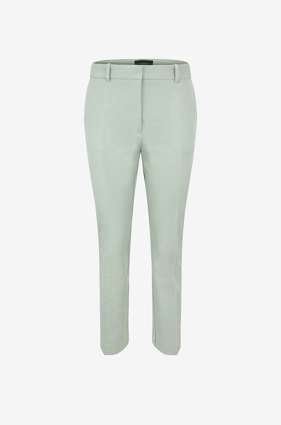 JOSEPH Coleman viscose and cotton slim fit trousers Women LIGHT GREEN 1