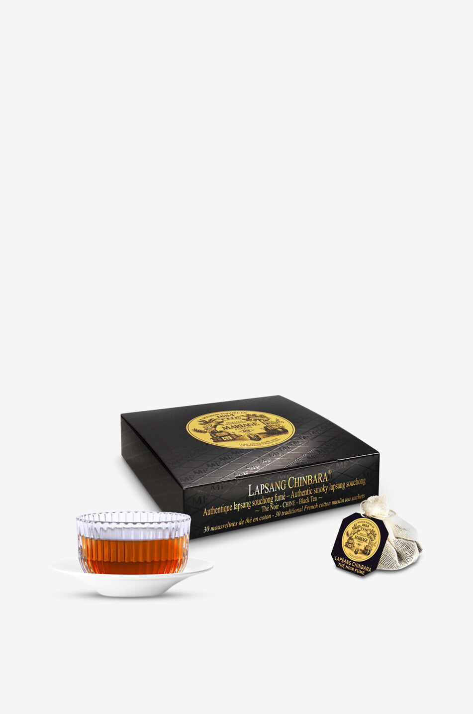 MARIAGE FRERES Lapsang Chinbara smoked black tea in tea muslins Home Colourless 1