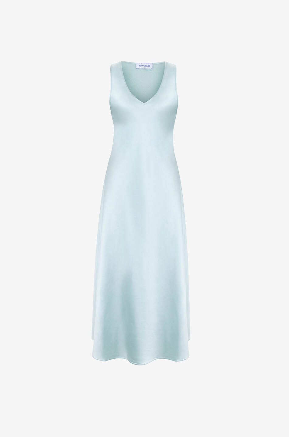 Robe longue sans manches en satin Andrea