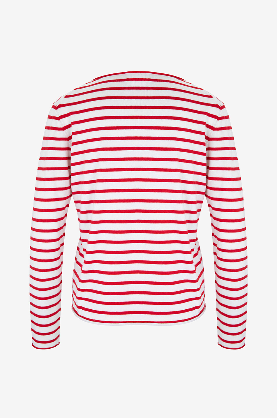 ALLUDE Langärmeliges Matrosen-T-Shirt aus Baumwolle Seide und Kaschmir Damen ROT 2