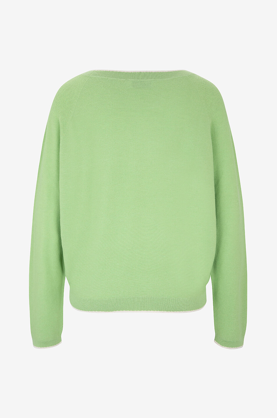 BONGENIE Cotton and cashmere boatneck jumper Women LIGHT GREEN 2