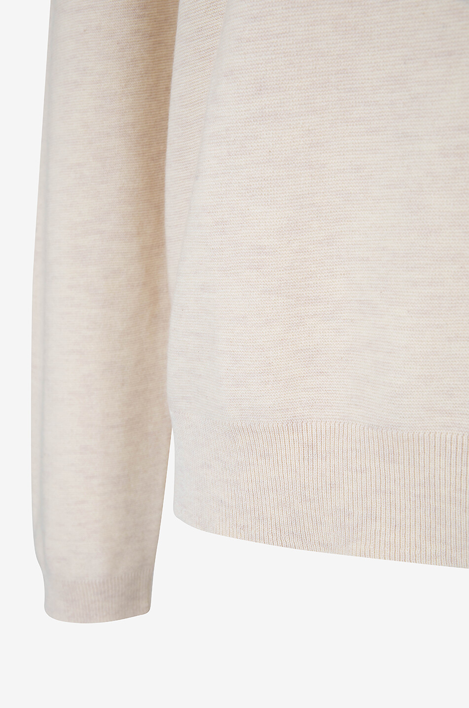 BONGENIE Pull à col V en coton et cachemire Femme BLANC 3