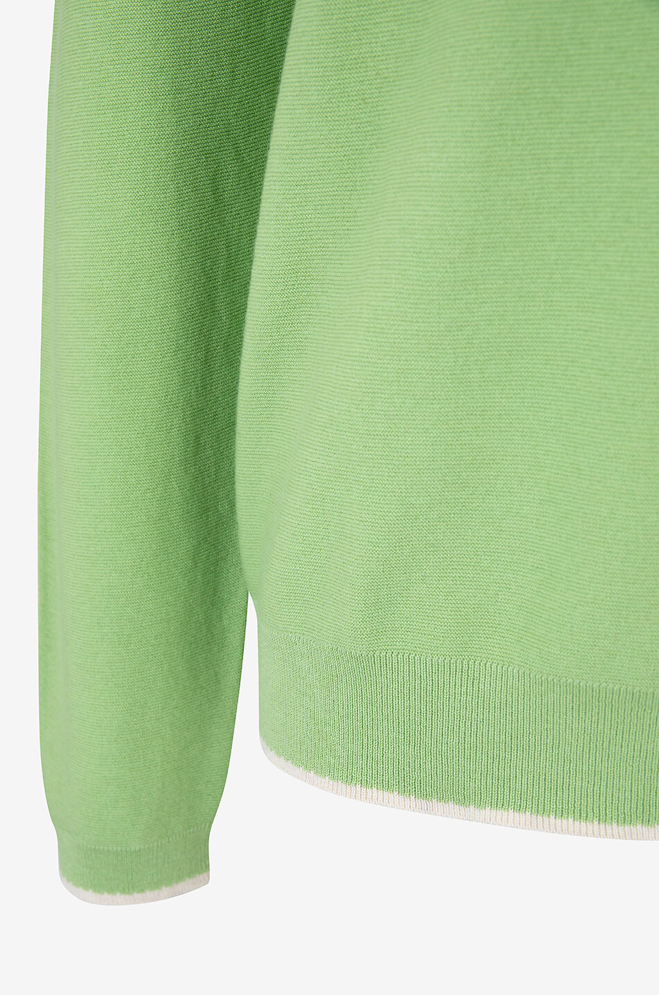 BONGENIE Pull à col V en coton et cachemire Femme VERT CLAIR 4