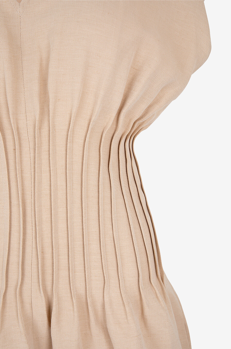 FABIANA FILIPPI Tailliertes Leinen-Twill-Midikleid mit Biesen Damen BEIGE 3