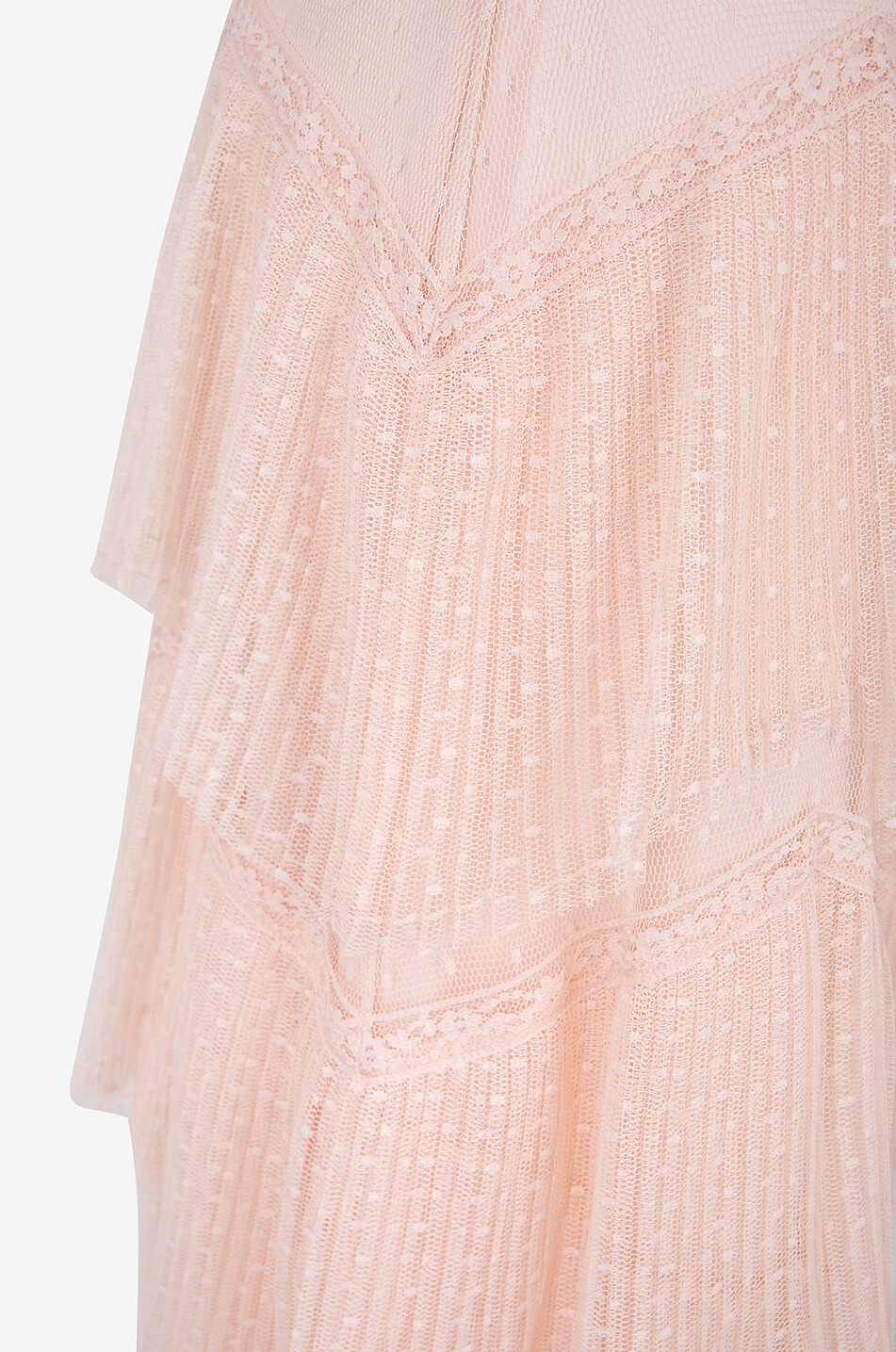 TWINSET Pleated ruffle tulle long skirt Women LIGHT PINK 3