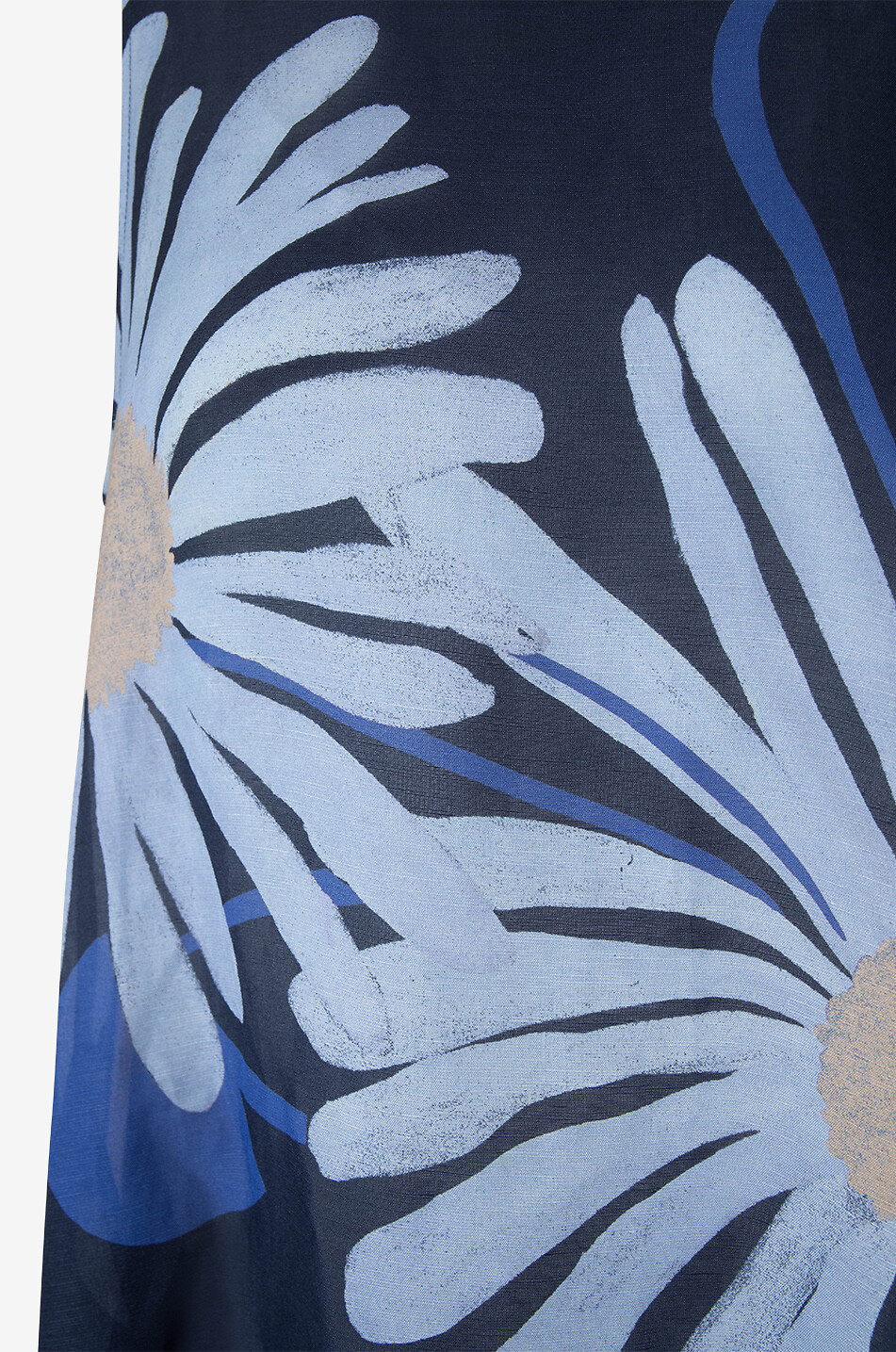 YC MILANO Daisy printed sleeveless linen blend maxi dress Women DARK BLUE 6