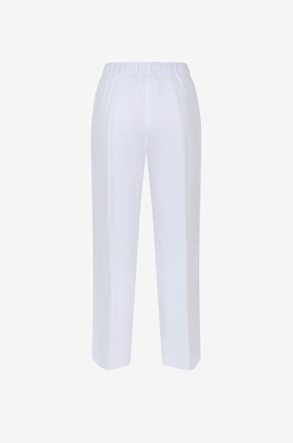 YC MILANO Pantalon droit en lin Femme BLANC 2