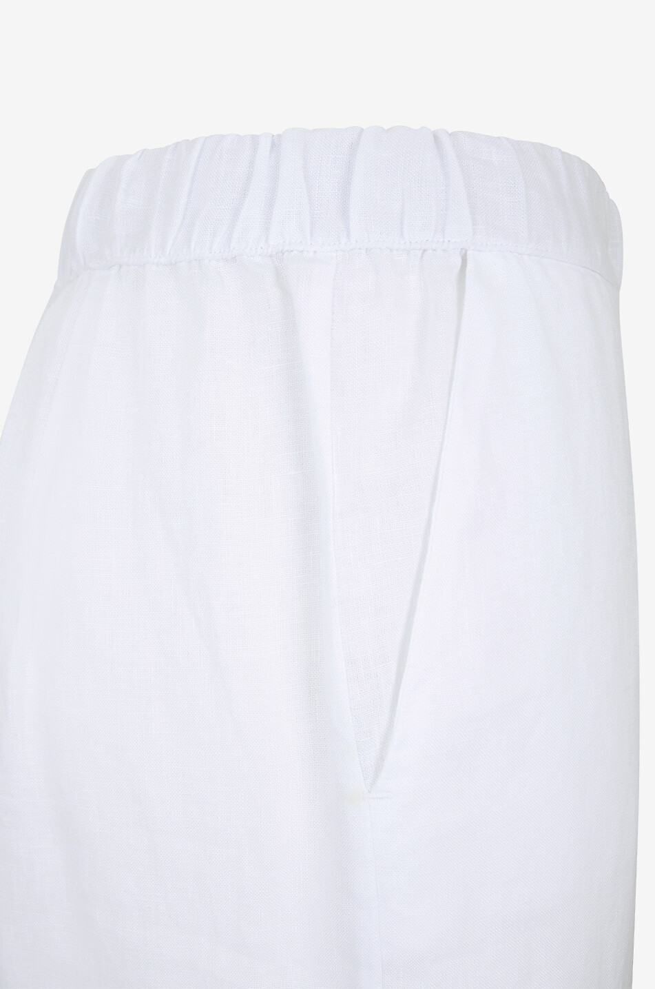 YC MILANO Pantalon droit en lin Femme BLANC 3