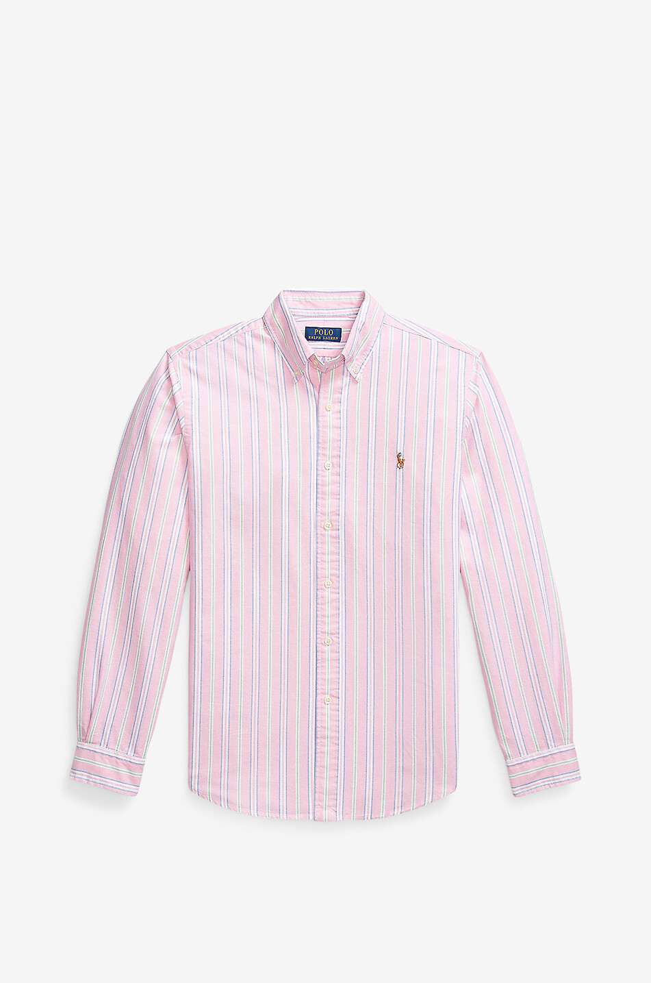 POLO RALPH LAUREN Custom Fit striped Oxford shirt Men PINK 1