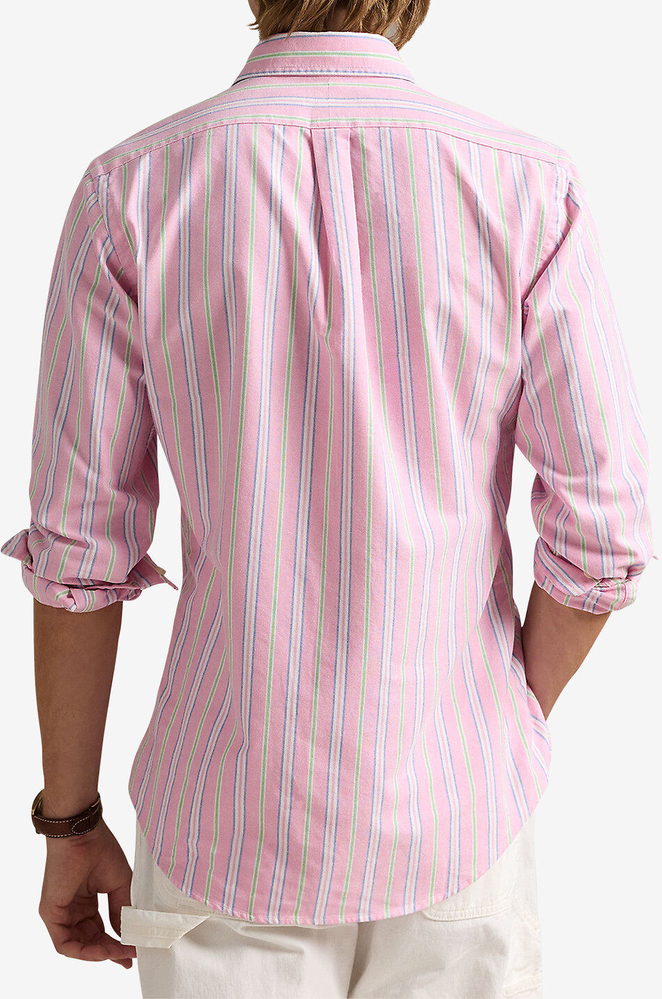 POLO RALPH LAUREN Custom Fit striped Oxford shirt Men PINK 3