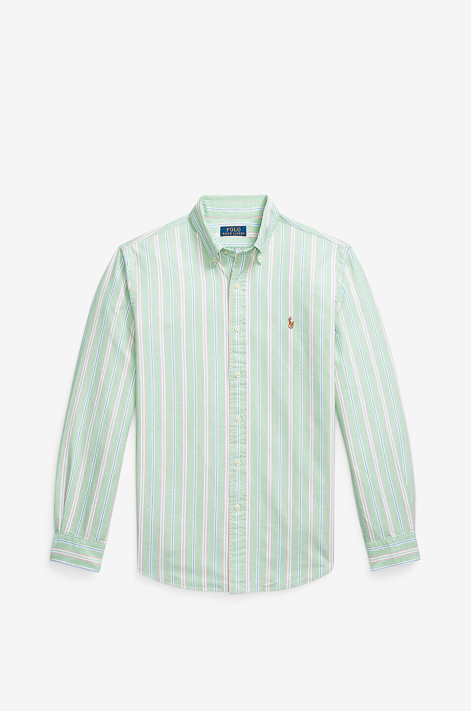 POLO RALPH LAUREN Chemise oxford rayée Custom Fit Homme VERT 1