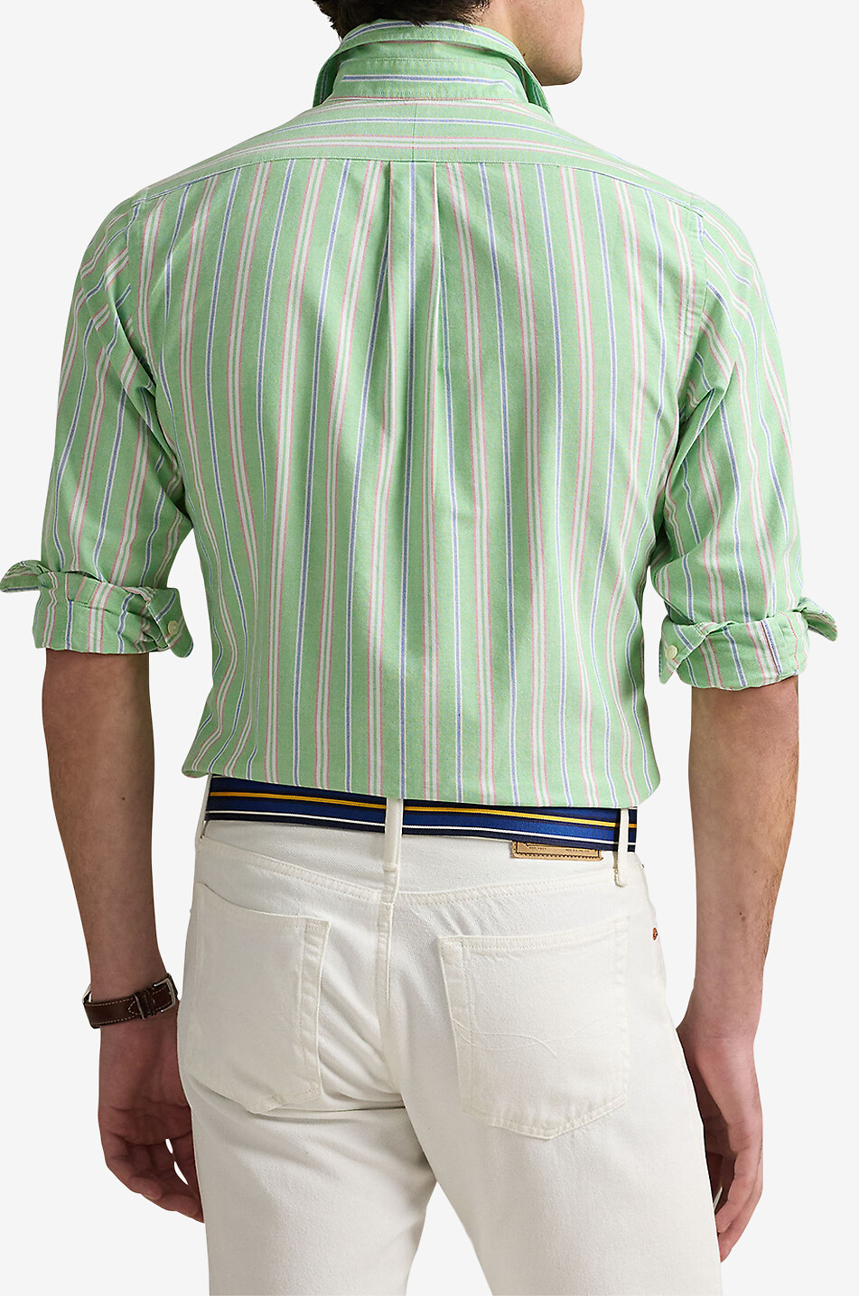 POLO RALPH LAUREN Chemise oxford rayée Custom Fit Homme VERT 3